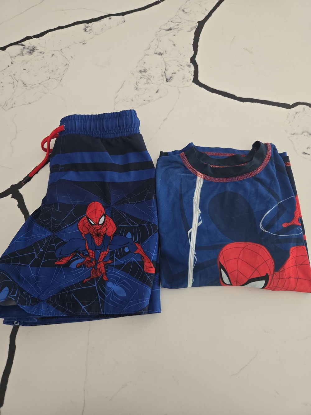 Boys Spider-Man Blue Swim Set - Red & Dark Blue Size 4/5
